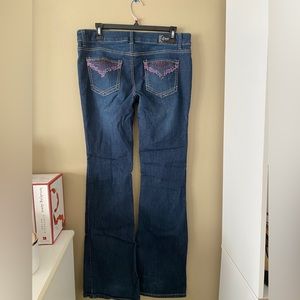 Bootcut embroiderd pants